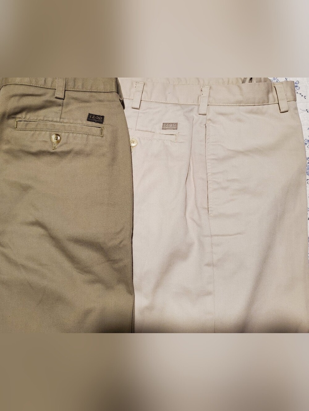 IZOD MENS SLACKS,  34/30, X2 PAIR, 1 PRICE